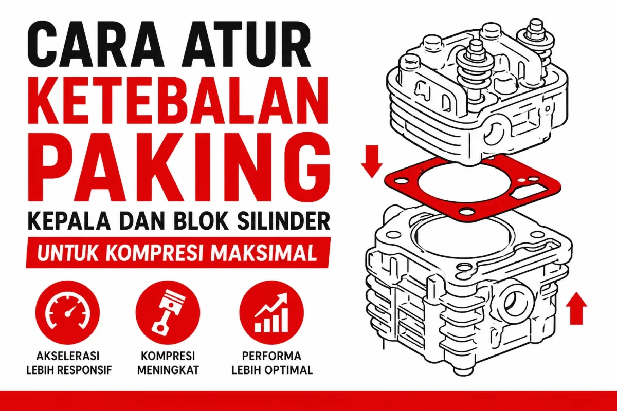Cara Atur Ketebalan Paking Kepala dan Blok Silinder Motor Agar Kompresi Meningkat