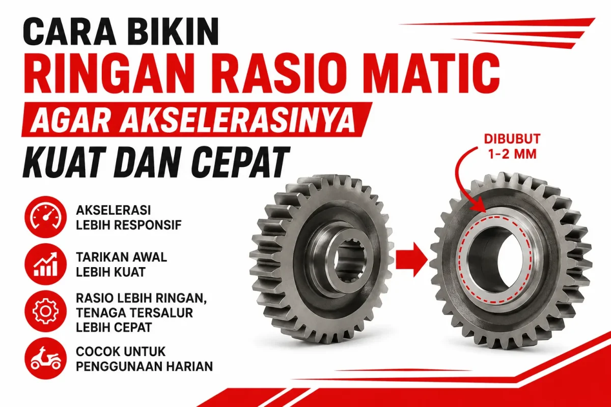 Cara Bikin Ringan Rasio Matic Agar Akselerasinya Kuat dan Cepat