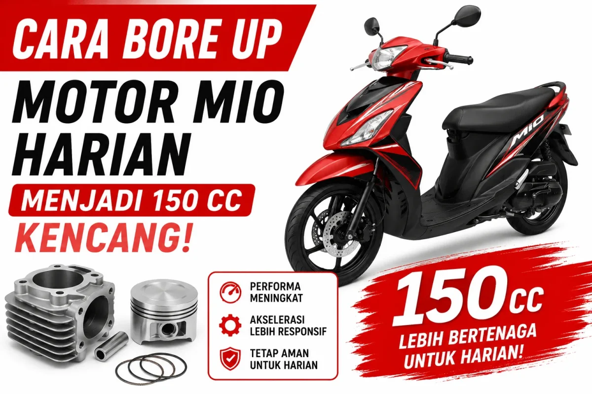 Cara Bore Up Motor Mio Harian Menjadi 150 cc Kencang dan Tetap Awet