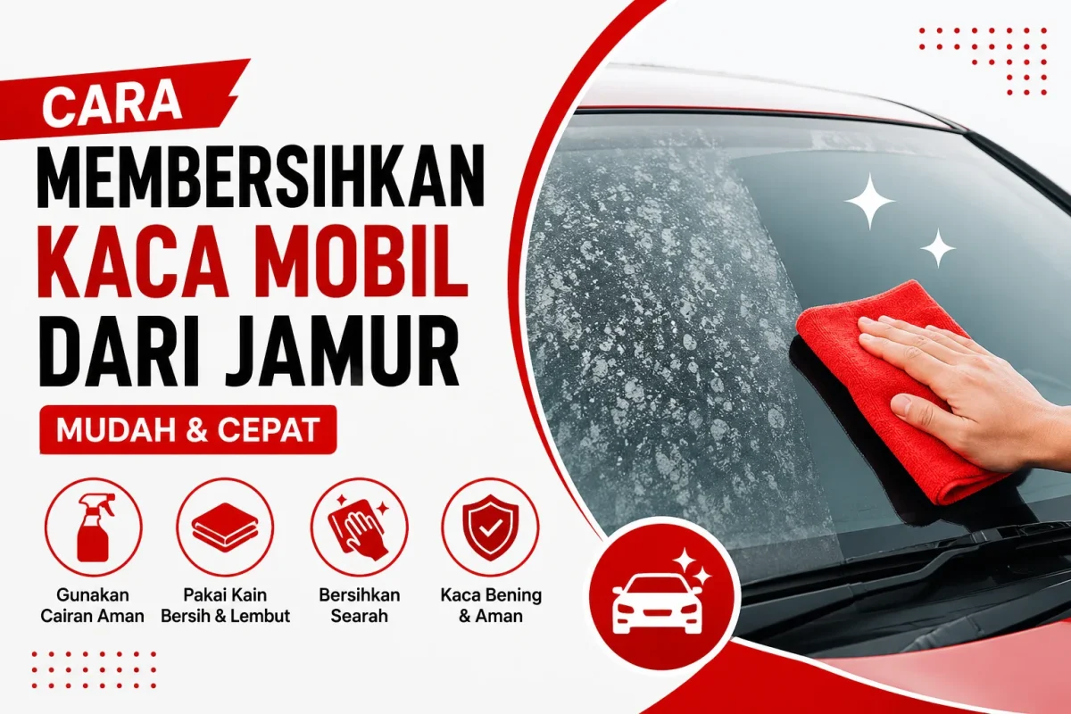 Cara Membersihkan Kaca Mobil dari Jamur Mudah & Cepat