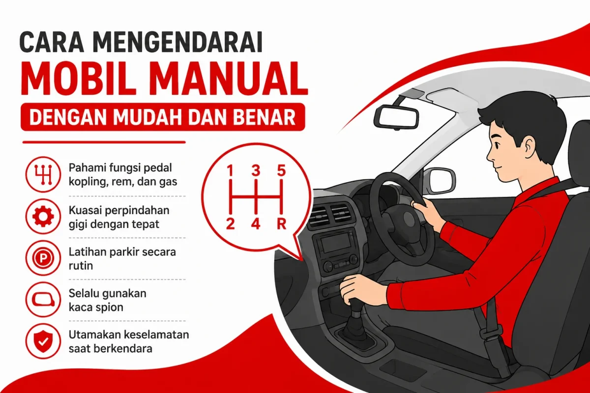 Cara Mengendarai Mobil Manual Dengan Mudah dan Benar untuk Pemula