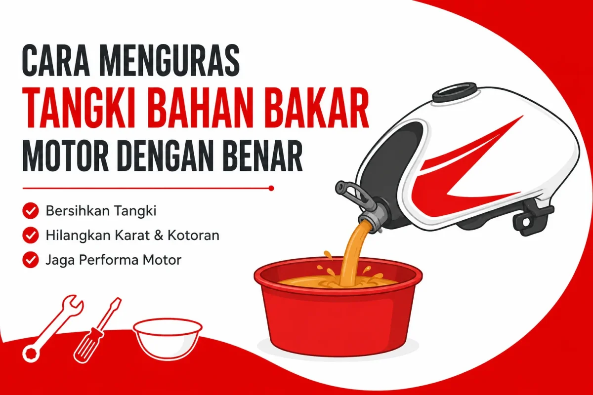 Cara Menguras Tangki Bahan Bakar Motor Dengan Benar