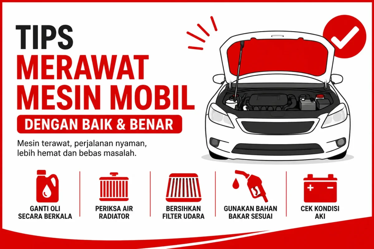 Tips Merawat Mesin Mobil Dengan Baik dan Benar Agar Tetap Awet