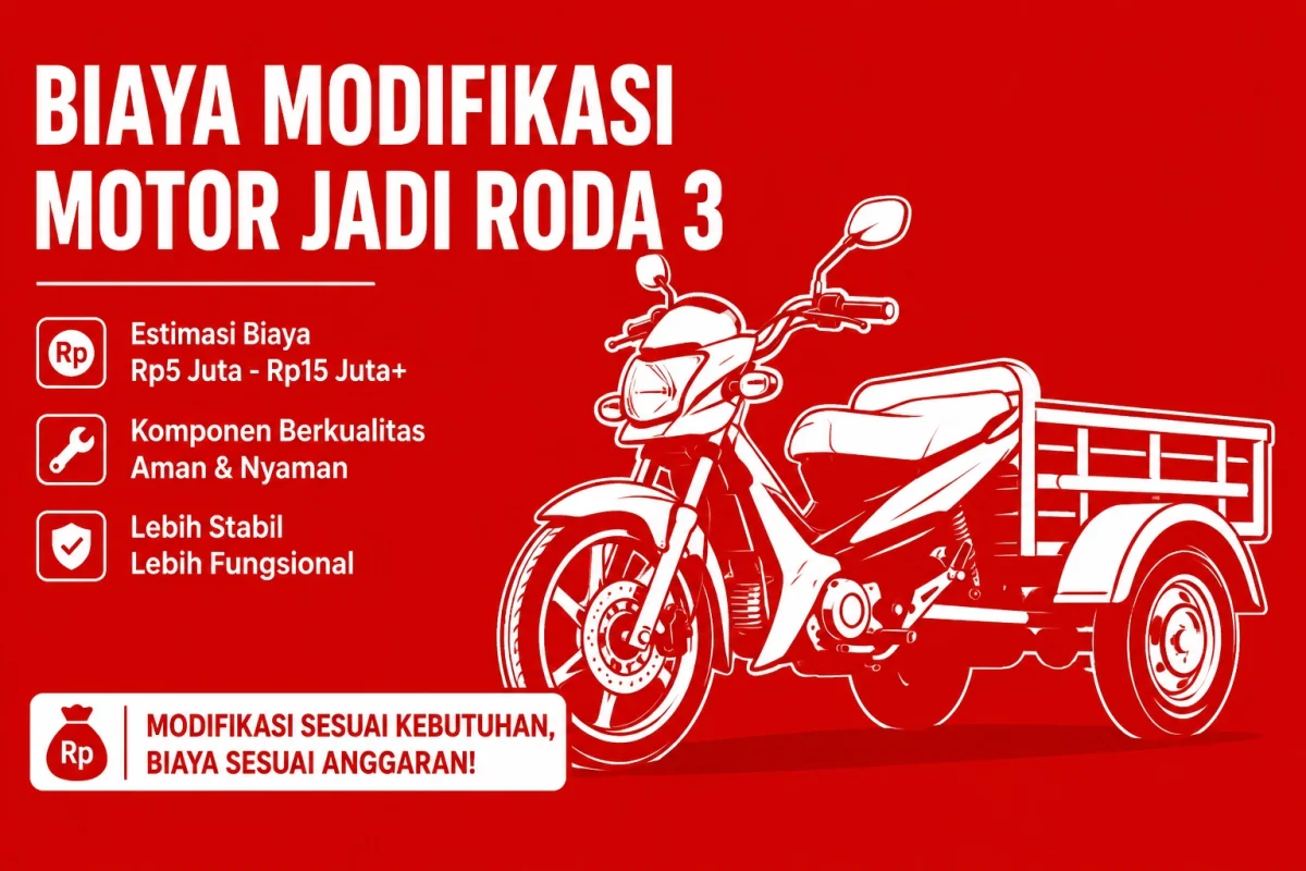 Biaya Modifikasi Motor Jadi Roda 3